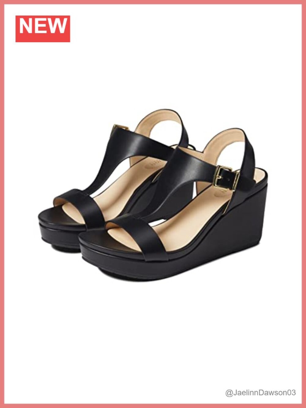 Kenneth Cole Reaction Card T-Strap Wedge Sandals